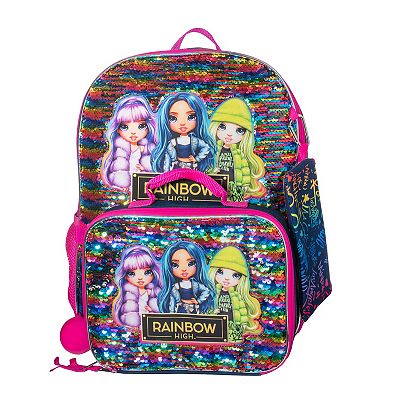 Rainbow High 5 Piece Backpack Lunch Box Set