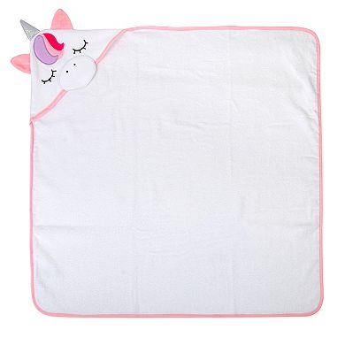 Baby Essentials Rainbow Unicorn Hooded Towel & Washcloth Set