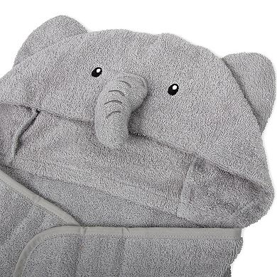 Baby Essentials Gray Elephant Hooded Towel & Washcloth Set