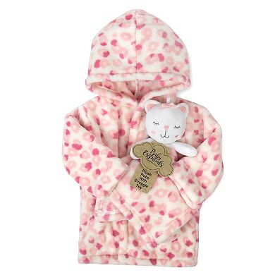 Baby Essentials Pink Leopard Bathrobe & Leopard Snuggle Toy