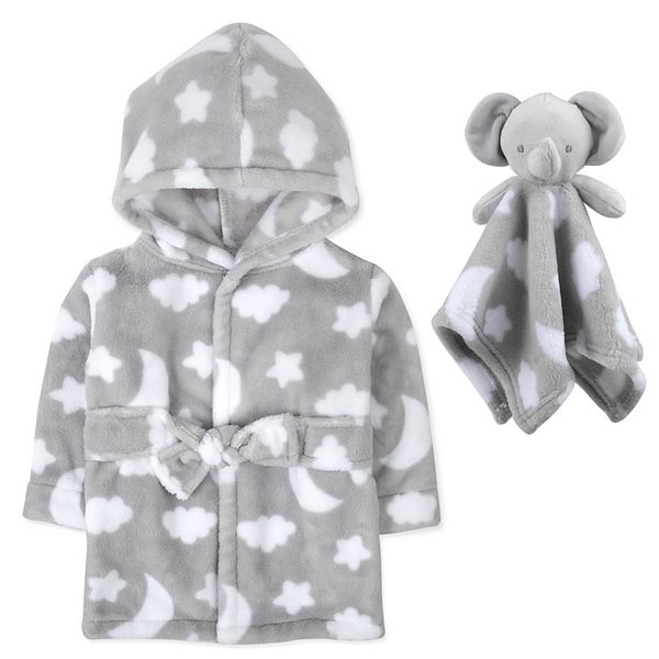 Baby Essentials Celestial Bathrobe & Elephant Snuggle Toy