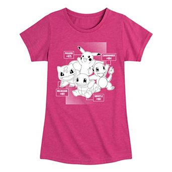 Girls 7-16 Pokémon Starter Group Graphic Tee