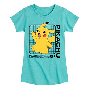 Girls 7-16 Pokémon Pikachu Stats Graphic Tee