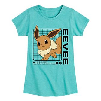 Girls 7-16 Pokémon Eeevee Stats Graphic Tee