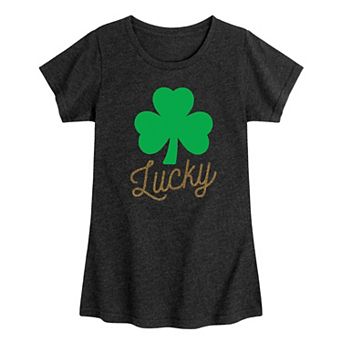 Girls 7-16 St. Patrick's Day Lucky Tee