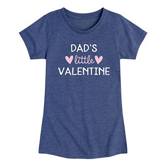 Girls 7-16 Dads Little Valentine Graphic Tee