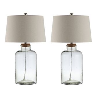 Safavieh Caden Glass Table Lamp 2 pc Set