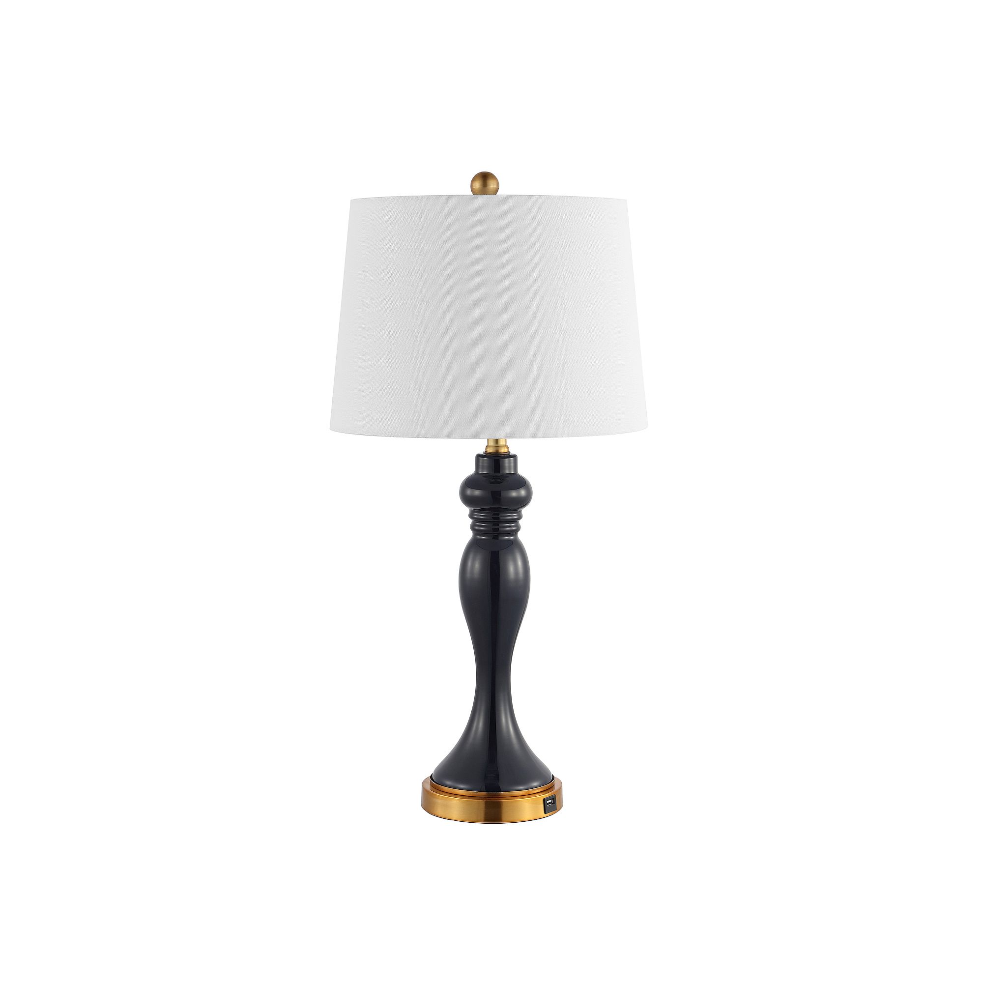 Safavieh Cayson USB Port Table Lamp, Navy Gold