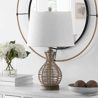 Safavieh Flora Rattan Table Lamp