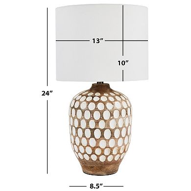 Safavieh Oriole Textured Wooden Table Lamp