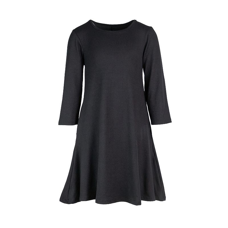 Girls 7-16 24Seven Comfort Tunic Pocket Dress, Girls, Size: Small, Black