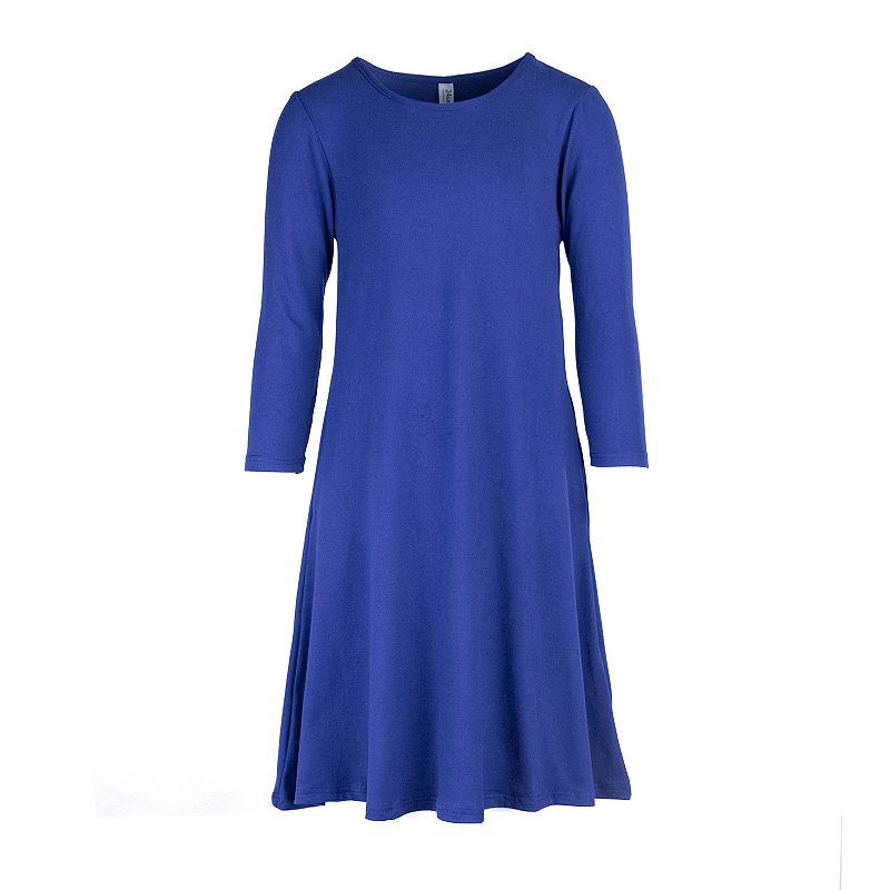 Girls 7-16 24Seven Comfort Tunic Pocket Dress, Girls, Size: Small, Blue