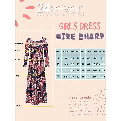 Girls 7-16 24Seven Comfort Black & Red Paisley Maxi Dress
