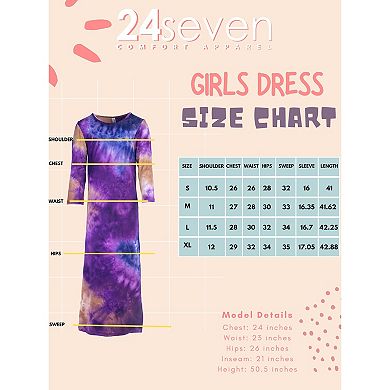 Girls 7-16 24Seven Comfort Tie Dye Side Slit Maxi Dress
