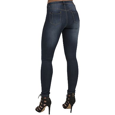 Poetic Justice Women's Curvy Fit Stretch Denim Classic Skinny Jeans 32" Inseam