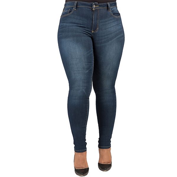 Poetic Justice Plus Size Women's Curvy Fit Medium Whiskering Blasted ...