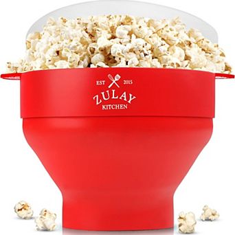 Zulay Kitchen Microwave Popcorn Popper - Collapsible Silicone Popcorn Popper