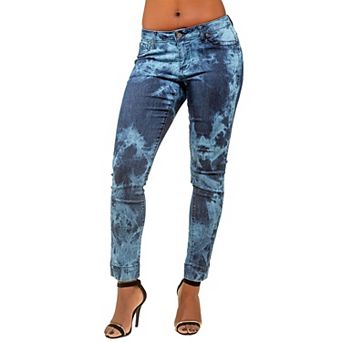 Poetic Justice Women Curvy Fit Stretch Denim Rustic Destroyed Skinny Ankle Jeans