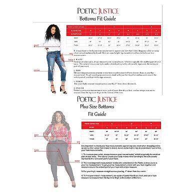 Poetic Justice Plus Size Women's Curvy Fit Denim Light Destroyed Jeans