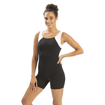 Women's Dolfin UPF 50+ Colorblock One-Piece Aquatard Swimsuit