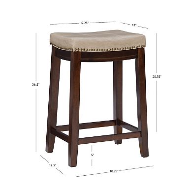 Linon Claridge Counter Stool 2-piece Set