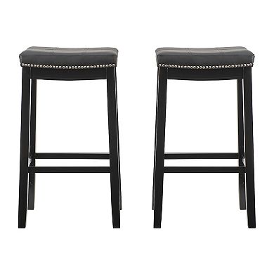 Linon Claridge Bar Stool 2-piece Set