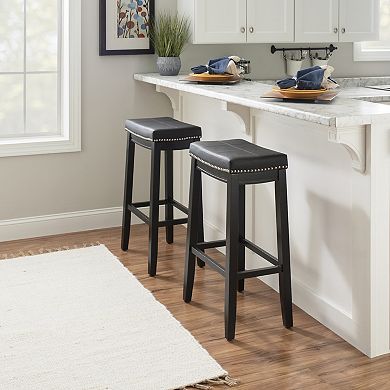 Linon Claridge Bar Stool 2-piece Set