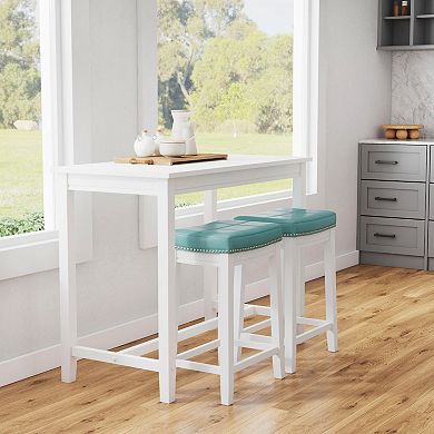 Linon Claridge Bistro Dining Table & Counter Stool 3-piece Set