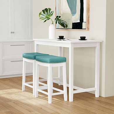 Linon Claridge Bistro Dining Table & Counter Stool 3-piece Set