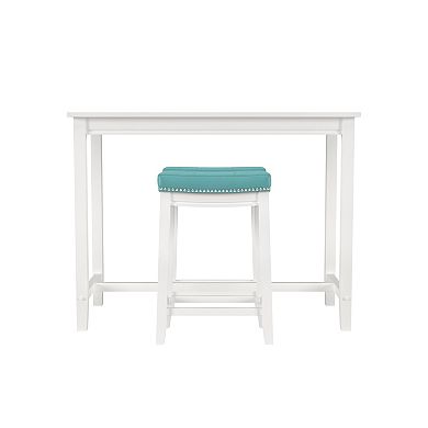 Linon Claridge Bistro Dining Table & Counter Stool 3-piece Set
