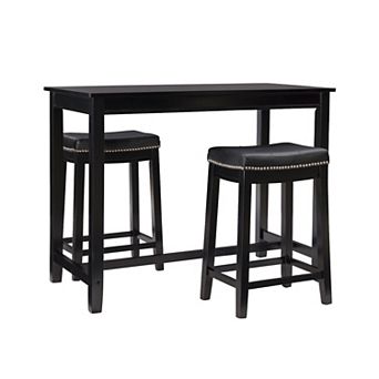 Linon Claridge Bistro Dining Table & Counter Stool 3 pc Set