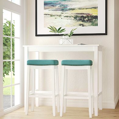 Linon Claridge Bistro Dining Table & Bar Stool 3-piece Set