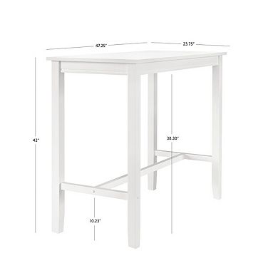 Linon Claridge Bistro Dining Table & Bar Stool 3-piece Set