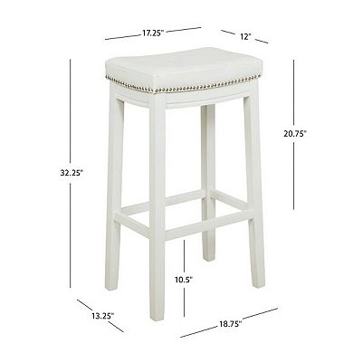 Linon Claridge Bistro Dining Table & Bar Stool 3-piece Set