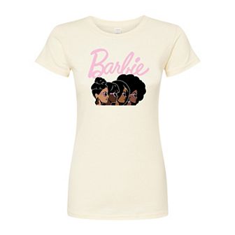 Juniors' Barbie Profiles Fitted Graphic Tee