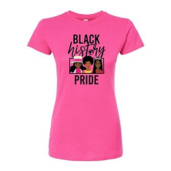 Juniors' Barbie Black History Fitted Graphic Tee