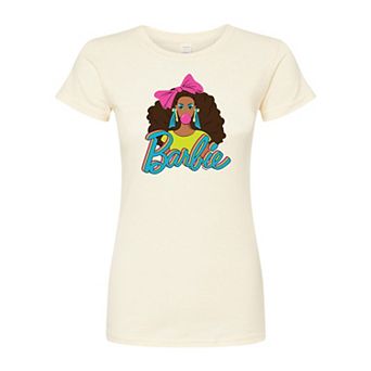 Juniors' Barbie Bubblegum Fitted Graphic Tee