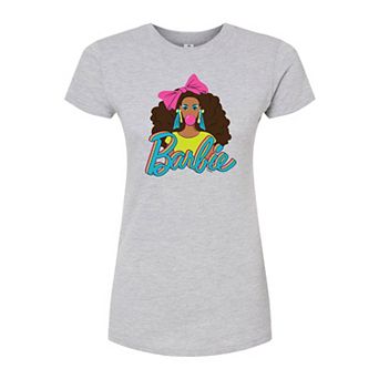 Juniors' Barbie Bubblegum Fitted Graphic Tee