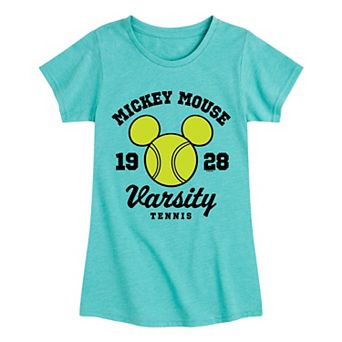 Disney's Mickey Mouse Girls 7-16 Mickey Varsity Tennis Graphic Tee