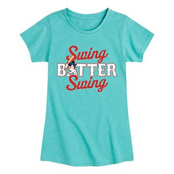 Disney's Girls 7-16 Swing Batter Baseball Graphic Tee