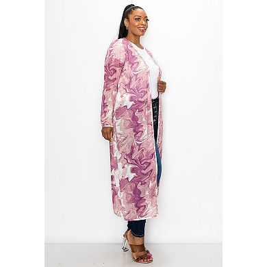 Megan Swirl Sheer Duster