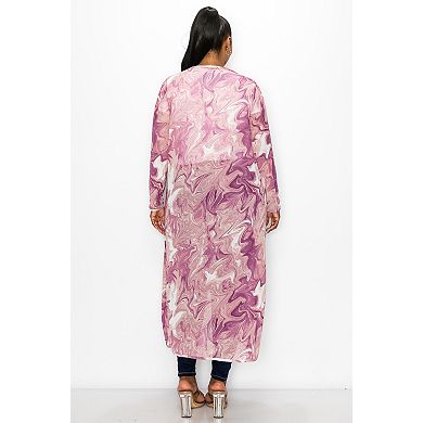 Megan Swirl Sheer Duster