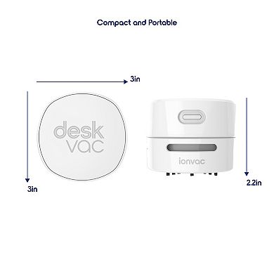 Tzumi ionvac DeskVac USB-Rechargeable Mini Desktop Vacuum