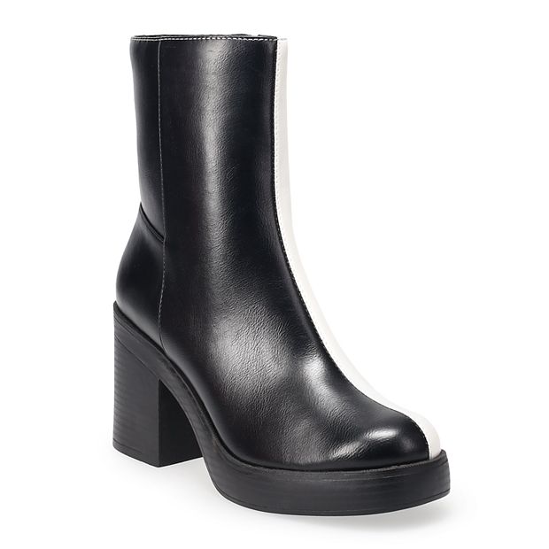 ミドルブーツ MOU Women Boots MU FW101050ABKBK Black SO® Miski Women's Platform Dress Boot