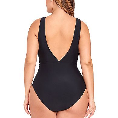 Plus Size LYSA Sari Cutout One-Piece Swimsuit