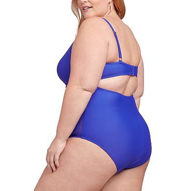 Plus Size LYSA Willa Mesh Inset One-Piece Swimsuit 