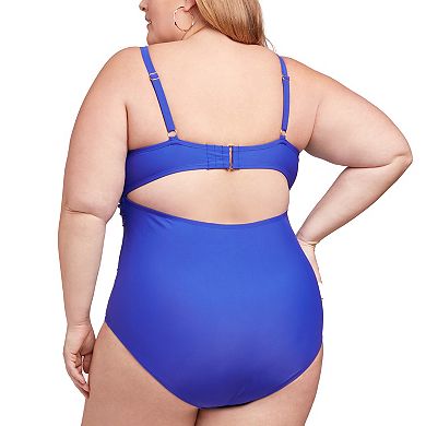 Plus Size LYSA Willa Mesh Inset One-Piece Swimsuit 