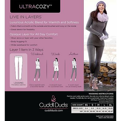 Women's Cuddl Duds® Ultra Cozy Midrise Leggings