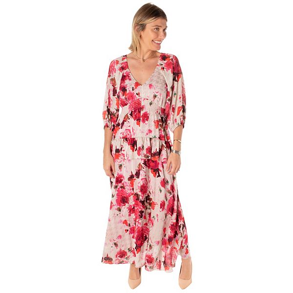Women's Taylor Dress Smocked Waist Floral Maxi Dress