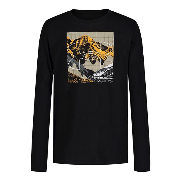 Boys 4 7 Under Armour Mountain Mix Logo Long Sleeve Top